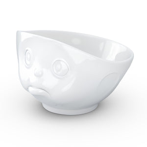 16 ounce capacity porcelain bowl featuring a sculpted ‘sulking’ facial expression. From the TASSEN product family of fun dishware by FIFTYEIGHT Products. Quality bowl perfect for serving cereal, soup, snacks and much more.