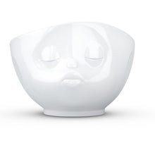 Load image into Gallery viewer, 16 ounce capacity porcelain bowl featuring a sculpted ‘kissing’ facial expression. From the TASSEN product family of fun dishware by FIFTYEIGHT Products. Quality bowl perfect for serving cereal, soup, snacks and much more.
