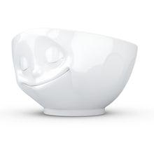 Load image into Gallery viewer, 16 ounce capacity porcelain bowl featuring a sculpted ‘happy’ facial expression. From the TASSEN product family of fun dishware by FIFTYEIGHT Products. Quality bowl perfect for serving cereal, soup, snacks and much more.
