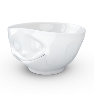 16 ounce capacity porcelain bowl featuring a sculpted ‘happy’ facial expression. From the TASSEN product family of fun dishware by FIFTYEIGHT Products. Quality bowl perfect for serving cereal, soup, snacks and much more.