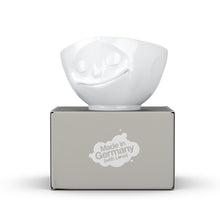 Load image into Gallery viewer, 16 ounce capacity porcelain bowl featuring a sculpted ‘happy’ facial expression. From the TASSEN product family of fun dishware by FIFTYEIGHT Products. Quality bowl perfect for serving cereal, soup, snacks and much more.

