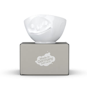 16 ounce capacity porcelain bowl featuring a sculpted ‘happy’ facial expression. From the TASSEN product family of fun dishware by FIFTYEIGHT Products. Quality bowl perfect for serving cereal, soup, snacks and much more.