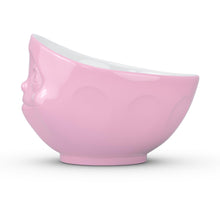 Load image into Gallery viewer, 16 ounce capacity porcelain bowl in pink color featuring a sculpted ‘dreamy’ facial expression. From the TASSEN product family of fun dishware by FIFTYEIGHT Products. Quality bowl perfect for serving cereal, soup, snacks and much more.
