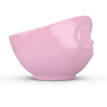 Load image into Gallery viewer, 16 ounce capacity porcelain bowl in pink color featuring a sculpted ‘dreamy’ facial expression. From the TASSEN product family of fun dishware by FIFTYEIGHT Products. Quality bowl perfect for serving cereal, soup, snacks and much more.
