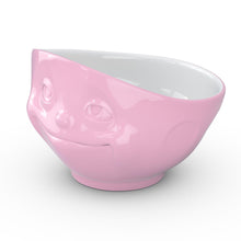 Load image into Gallery viewer, 16 ounce capacity porcelain bowl in pink color featuring a sculpted ‘dreamy’ facial expression. From the TASSEN product family of fun dishware by FIFTYEIGHT Products. Quality bowl perfect for serving cereal, soup, snacks and much more.
