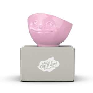 16 ounce capacity porcelain bowl in pink color featuring a sculpted ‘dreamy’ facial expression. From the TASSEN product family of fun dishware by FIFTYEIGHT Products. Quality bowl perfect for serving cereal, soup, snacks and much more.