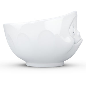 16 ounce capacity porcelain bowl featuring a sculpted ‘tasty’ facial expression. From the TASSEN product family of fun dishware by FIFTYEIGHT Products. Quality bowl perfect for serving cereal, soup, snacks and much more.
