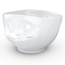 Load image into Gallery viewer, 16 ounce capacity porcelain bowl featuring a sculpted ‘tasty’ facial expression. From the TASSEN product family of fun dishware by FIFTYEIGHT Products. Quality bowl perfect for serving cereal, soup, snacks and much more.
