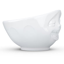 Load image into Gallery viewer,  16 ounce capacity porcelain bowl featuring a sculpted ‘laughing’ facial expression. From the TASSEN product family of fun dishware by FIFTYEIGHT Products. Quality bowl perfect for serving cereal, soup, snacks and much more.
