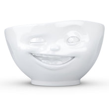 Load image into Gallery viewer, 16 ounce capacity porcelain bowl featuring a sculpted ‘dreamy’ facial expression. From the TASSEN product family of fun dishware by FIFTYEIGHT Products. Quality bowl perfect for serving cereal, soup, snacks and much more.
