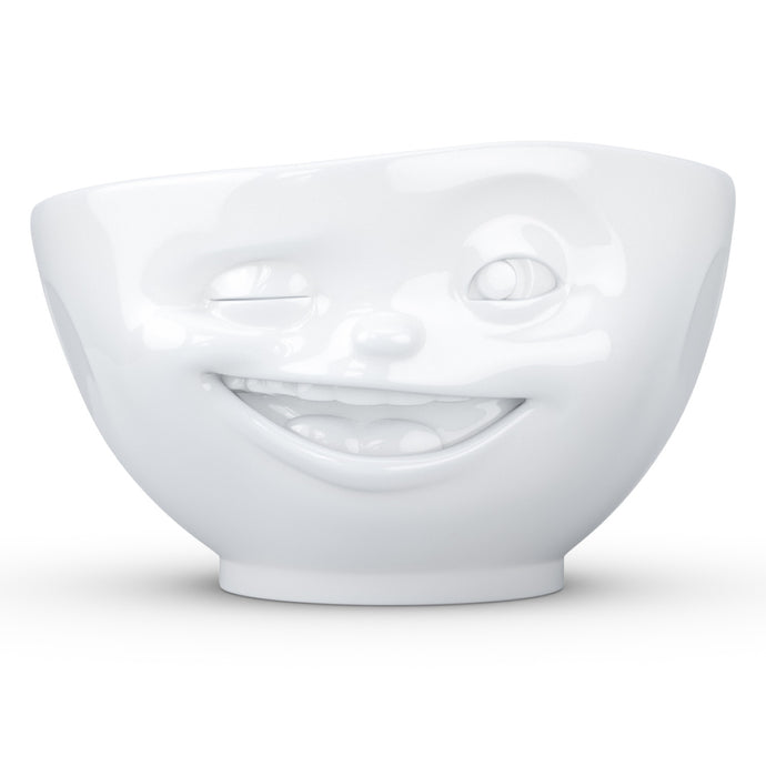 16 ounce capacity porcelain bowl featuring a sculpted ‘dreamy’ facial expression. From the TASSEN product family of fun dishware by FIFTYEIGHT Products. Quality bowl perfect for serving cereal, soup, snacks and much more.