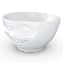 Load image into Gallery viewer, 16 ounce capacity porcelain bowl featuring a sculpted ‘dreamy’ facial expression. From the TASSEN product family of fun dishware by FIFTYEIGHT Products. Quality bowl perfect for serving cereal, soup, snacks and much more.
