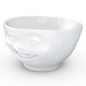 16 ounce capacity porcelain bowl featuring a sculpted ‘dreamy’ facial expression. From the TASSEN product family of fun dishware by FIFTYEIGHT Products. Quality bowl perfect for serving cereal, soup, snacks and much more.