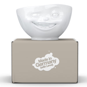 16 ounce capacity porcelain bowl featuring a sculpted ‘dreamy’ facial expression. From the TASSEN product family of fun dishware by FIFTYEIGHT Products. Quality bowl perfect for serving cereal, soup, snacks and much more.