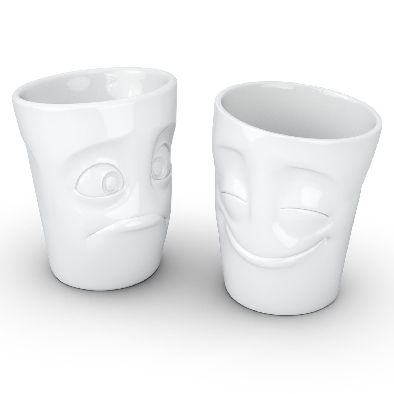 Set of 2 Mugs with Lid - White