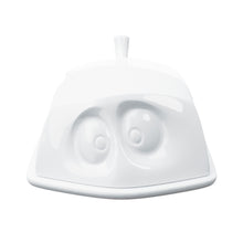 Load image into Gallery viewer, Porcelain butter dish with cute face design from the 58 Products family of quality German porcelain.
