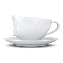 Load image into Gallery viewer, Coffee cup with a &#39;Oh Please&#39; facial expression and 6.5 oz capacity. From the TASSEN product family of fun dishware by FIFTYEIGHT Products. Coffee cup with matching saucer crafted from quality porcelain.
