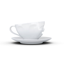 Load image into Gallery viewer, Coffee cup with a &#39;winking&#39; facial expression and 6.5 oz capacity. From the TASSEN product family of fun dishware by FIFTYEIGHT Products. Coffee cup with matching saucer crafted from quality porcelain.
