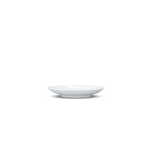 Premium porcelain saucer for espresso cups in white from the TASSEN product family of fun dishware by FIFTYEIGHT Products. Replacement saucer for our Espresso Cups. 