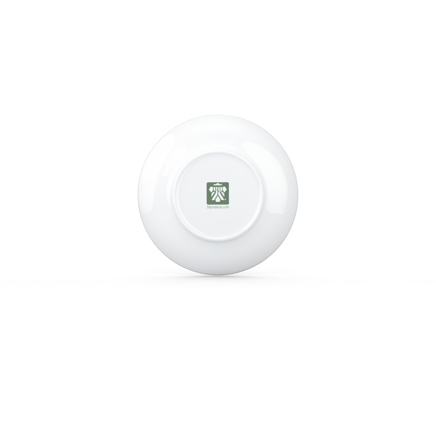 Premium porcelain saucer for espresso cups in white from the TASSEN product family of fun dishware by FIFTYEIGHT Products. Replacement saucer for our Espresso Cups. 