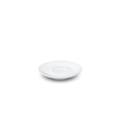 Premium porcelain saucer for espresso cups in white from the TASSEN product family of fun dishware by FIFTYEIGHT Products. Replacement saucer for our Espresso Cups. 