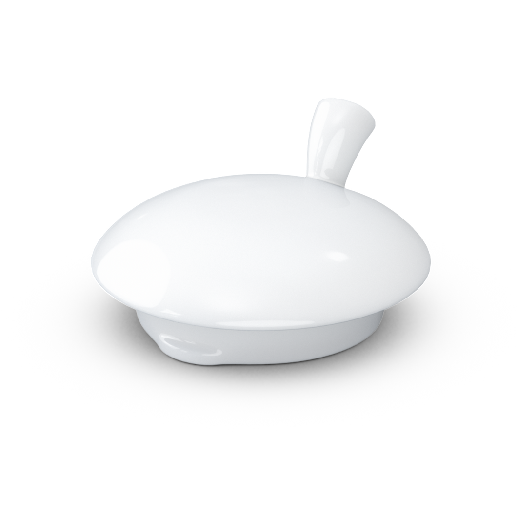 Premium porcelain lid to fit the TASSEN Tea Pot in white from the TASSEN product family of fun dishware by FIFTYEIGHT Products. Replacement lid. Dishwasher and microwave safe.