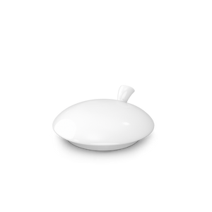 Premium porcelain lid to fit the TASSEN Sugar Bowl in white from the TASSEN product family of fun dishware by FIFTYEIGHT Products. Replacement lid. Dishwasher and microwave safe.