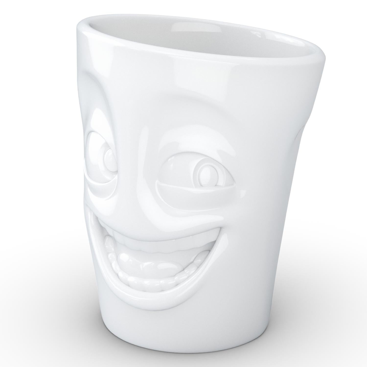 Ceramic Tea Cup, Modern Coffee Mug, White Ceramic Cup, White Coffee Mug  With Deep Wide Lines ,textured Coffee Cup, Faceted Patterned Mug 