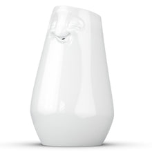 Load image into Gallery viewer, Exclusive designer flower vase made from premium porcelain with a &#39;laid back&#39; facial expression. Stands at 9 inches tall on a footed base. From the TASSEN product family of fun dishware by FIFTYEIGHT Products. Made in Germany according to environmental standards.
