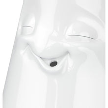 Load image into Gallery viewer, Exclusive designer flower vase made from premium porcelain with a &#39;laid back&#39; facial expression. Stands at 9 inches tall on a footed base. From the TASSEN product family of fun dishware by FIFTYEIGHT Products. Made in Germany according to environmental standards.
