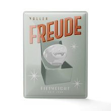 Load image into Gallery viewer, decorative Tin Sign FULL OF JOY depicts the popular ‘Laughing’ Bowl in a retro look.
