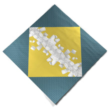 Load image into Gallery viewer, Pack of 20 disposable paper napkins in transparent packaging. Colorful paper napkins featuring zany TASSEN artwork in &quot;&quot;Afternoon Festoon&quot; design. 12 by 12 inches in size and Made in Germany according to environmental standards.
