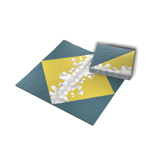 Pack of 20 disposable paper napkins in transparent packaging. Colorful paper napkins featuring zany TASSEN artwork in ""Afternoon Festoon" design. 12 by 12 inches in size and Made in Germany according to environmental standards.