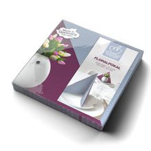 Load image into Gallery viewer, Pack of 20 disposable paper napkins in transparent packaging. Colorful paper napkins featuring zany TASSEN artwork in &quot;Bouquet Gourmet&quot; design. 12 by 12 inches in size and Made in Germany according to environmental standards.
