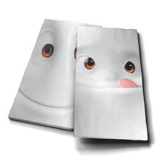 Load image into Gallery viewer, Pack of 16 disposable paper napkins in transparent packaging. Colorful paper napkins featuring zany TASSEN artwork in &quot;Face Pastrami&quot; design. 12 by 12 inches in size and Made in Germany according to environmental standards.

